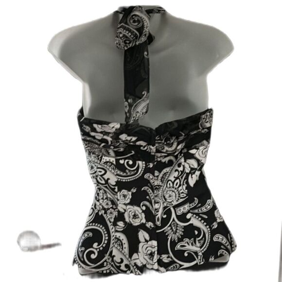 White House Black Market 100% Silk Halter Top, 4 - Picture 4 of 7